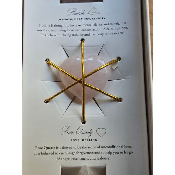 Luna Norte Crystal Set In Gift Box, Fluorite, Pink Quartz & Quartz, Gift Set - Picture 6 of 8